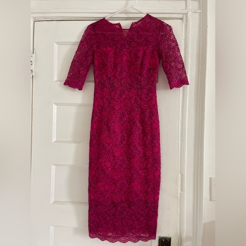 Monique Lhuillier lace midi dress